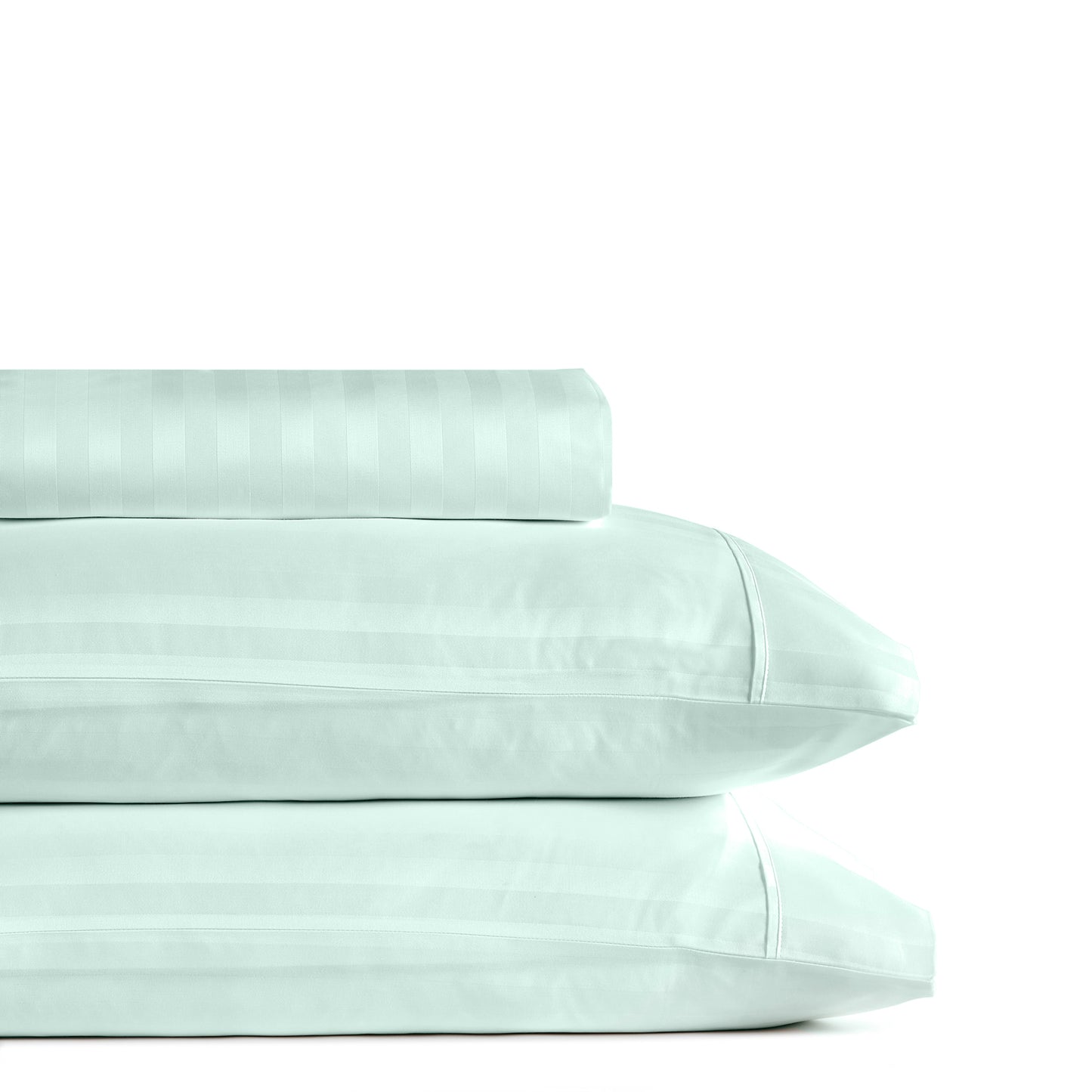 Royal Comfort 1200TC COTTON STRIPE -3PC FITTED COMBO SETS KING CHAMBRAY