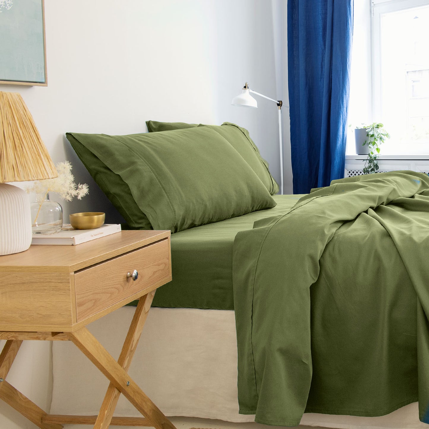 Royal Comfort - Balmain 1000TC Bamboo cotton Sheet Sets (Queen) - Olive