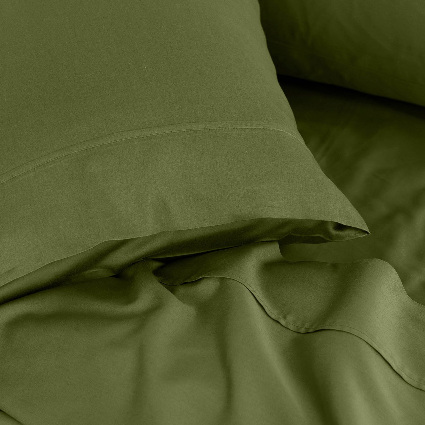 Royal Comfort - Balmain 1000TC Bamboo cotton Sheet Sets (Queen) - Olive