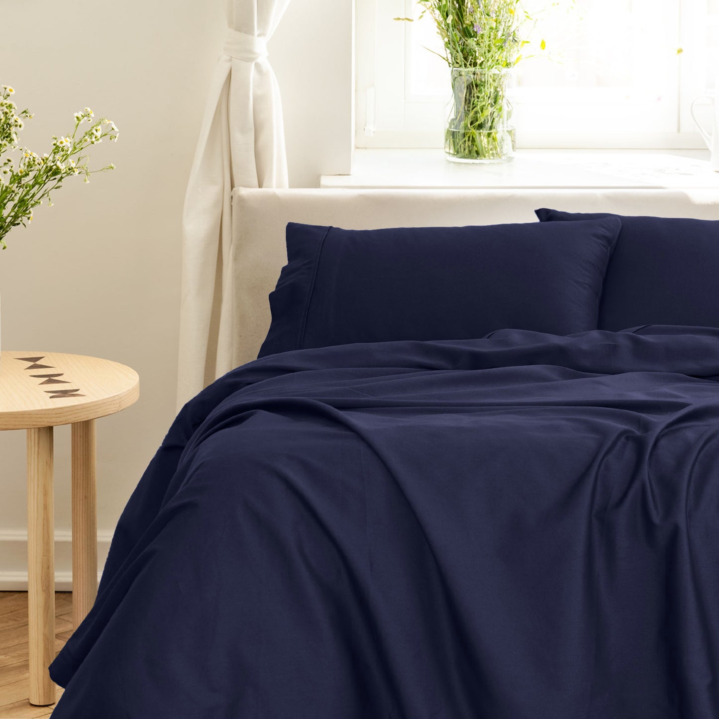 Royal Comfort - Balmain 1000TC Bamboo cotton Sheet Sets (Queen) - Royal Blue