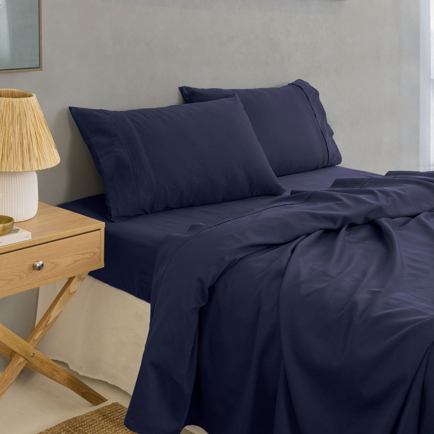 Royal Comfort - Balmain 1000TC Bamboo cotton Sheet Sets (Queen) - Royal Blue