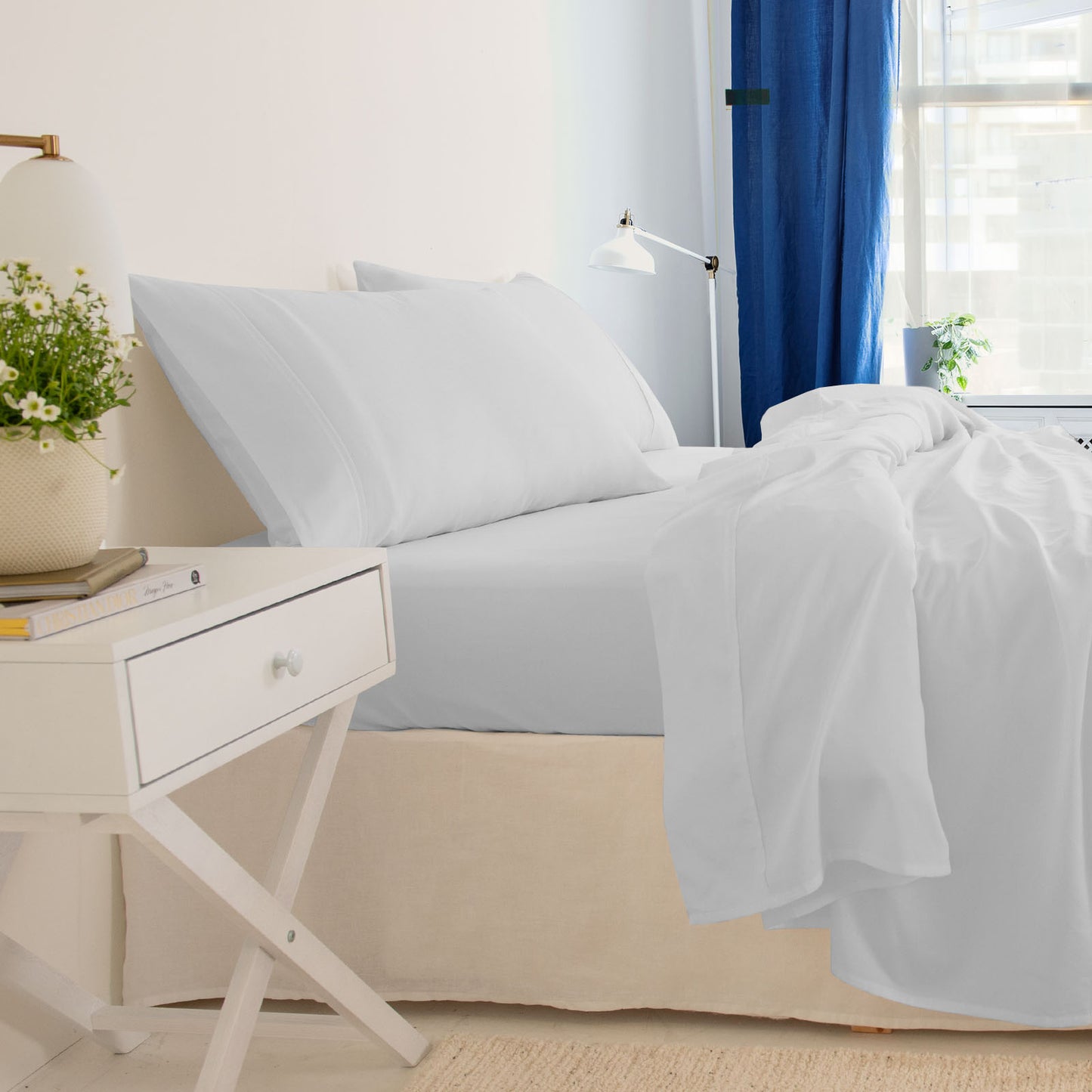 Royal Comfort - Balmain 1000TC Bamboo cotton Sheet Sets (Queen) - Cool Grey