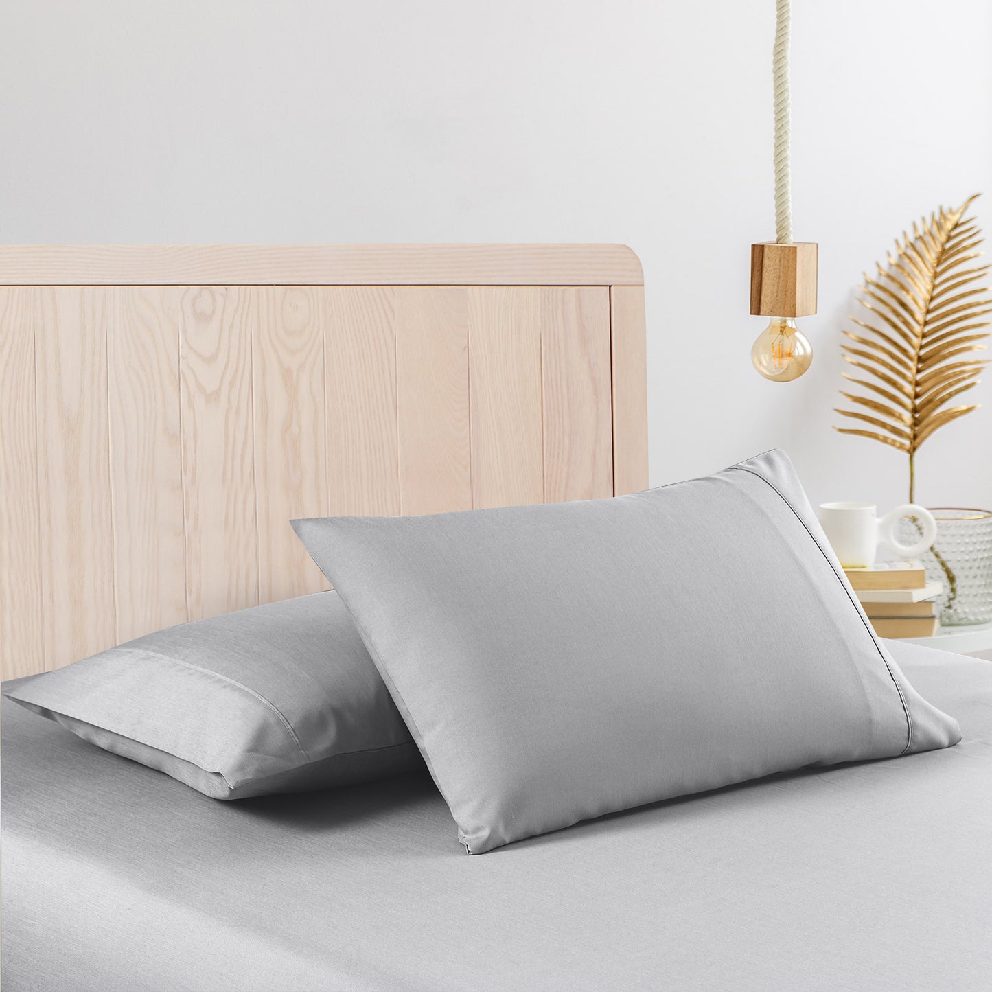 Casa Decor Bamboo Cooling 2000 TC Sheet Set King Single Stonewash Grey