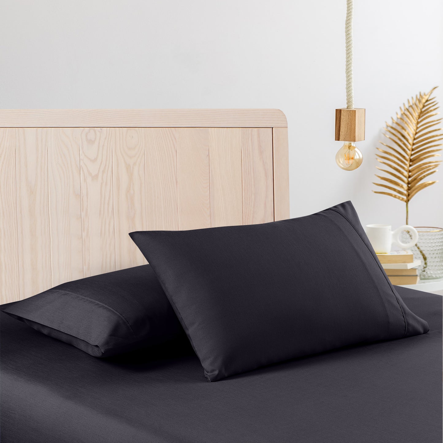 Casa Decor Bamboo Cooling 2000 TC Sheet Set Double Charcoal