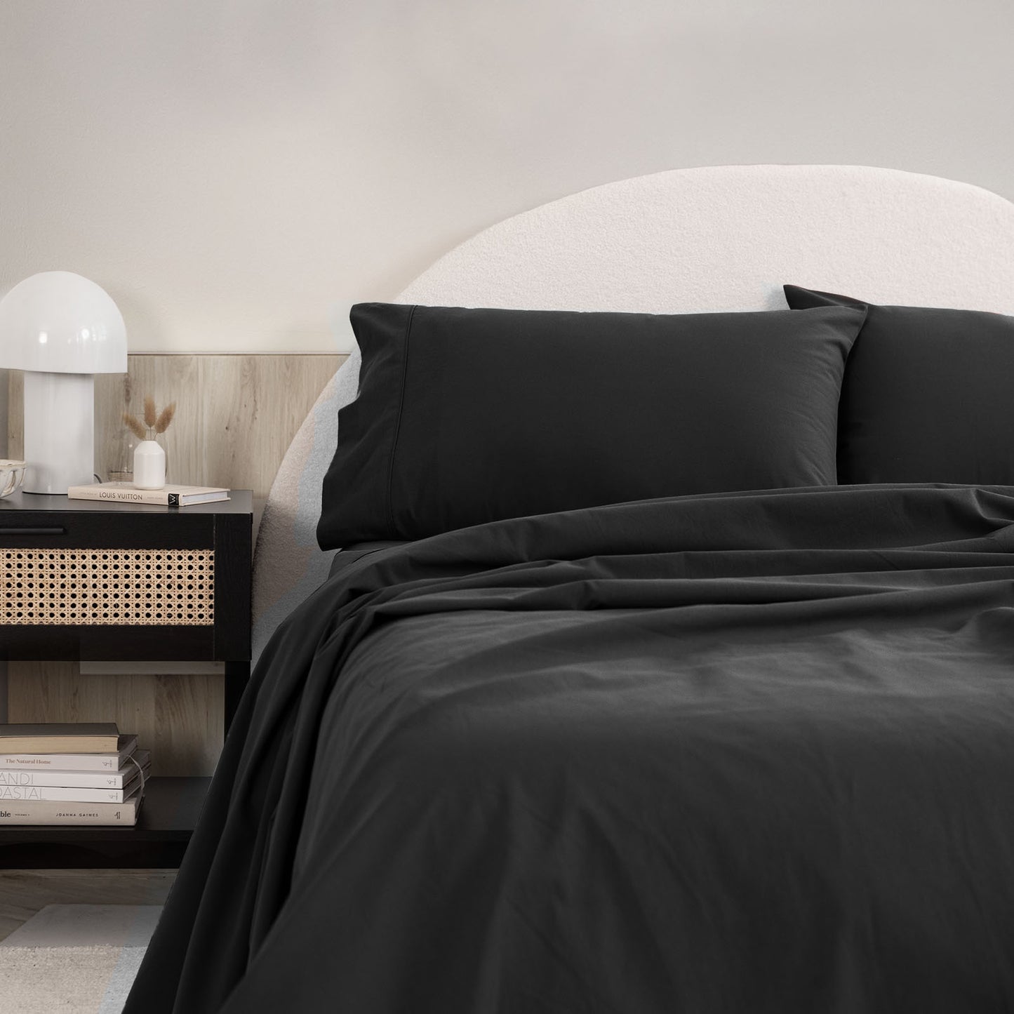 Royal Comfort Vintage Washed 100 % Cotton Sheet Set Double - Charcoal