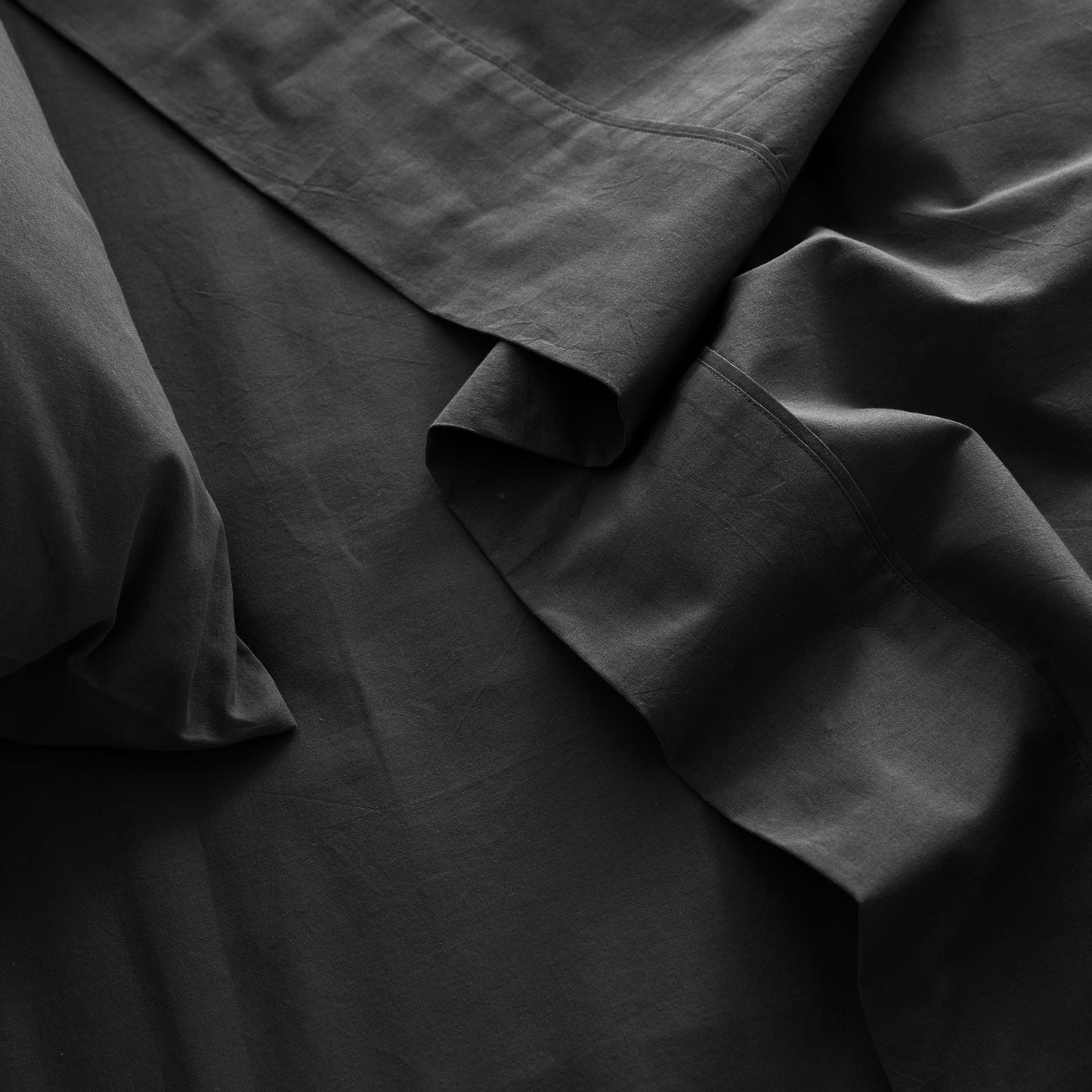 Royal Comfort Vintage Washed 100 % Cotton Sheet Set Double - Charcoal