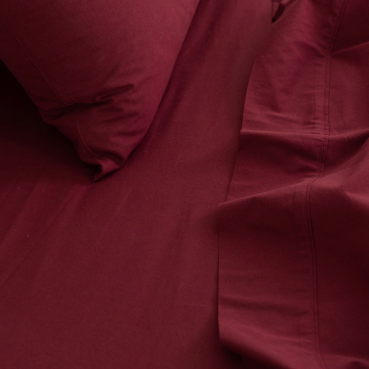 Royal Comfort Vintage Washed 100% Cotton Sheet Set King- Mulled Wine