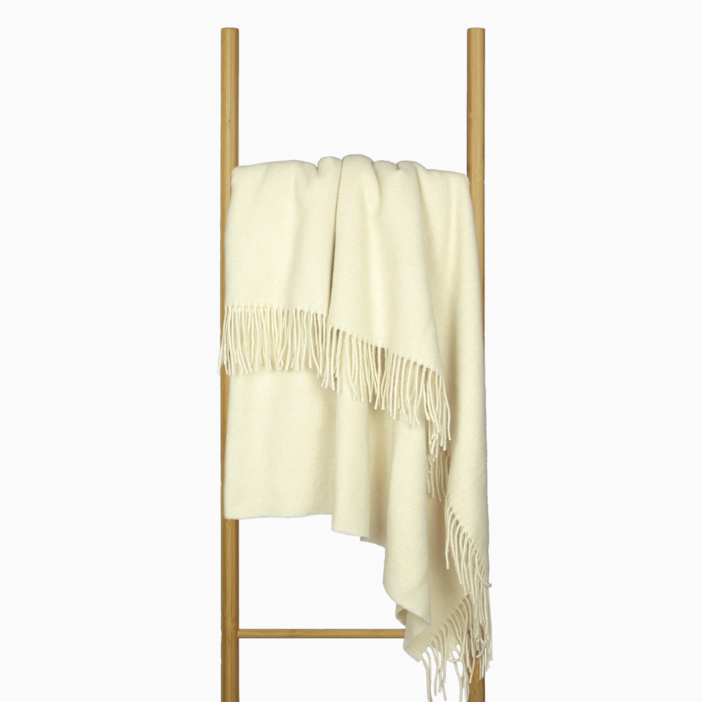 Oxford Throw - Merino Wool Blend - Ivory - DecorHouse.com.au