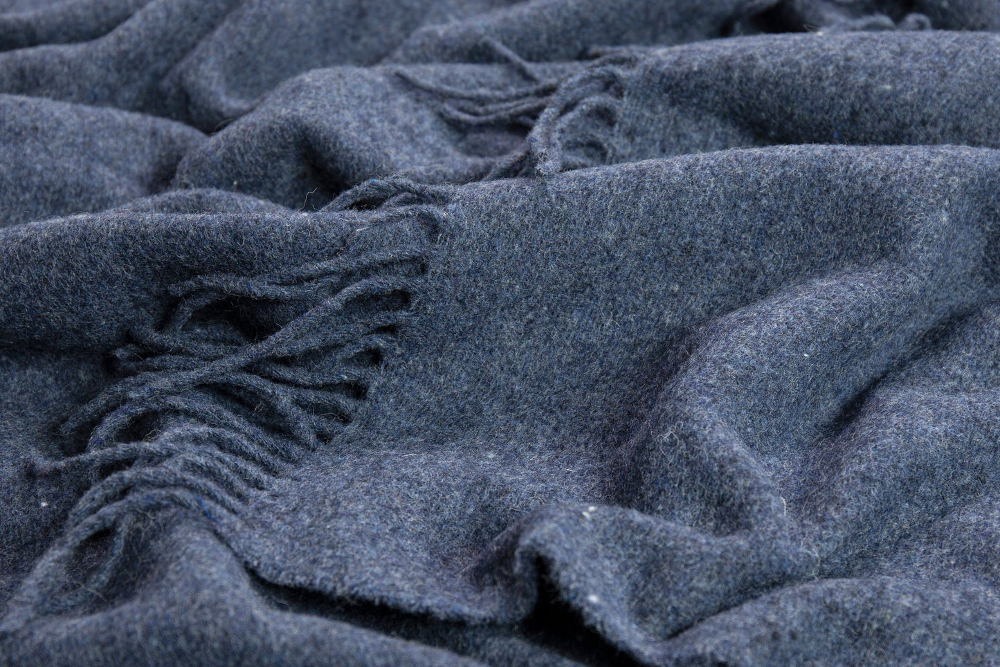 Oxford Throw - Merino Wool Blend - Navy - DecorHouse.com.au