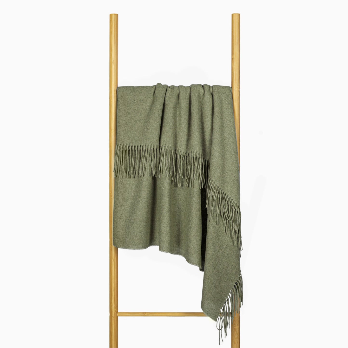 Paddington Throw - Fine Wool Blend - Olive - DecorHouse.com.au