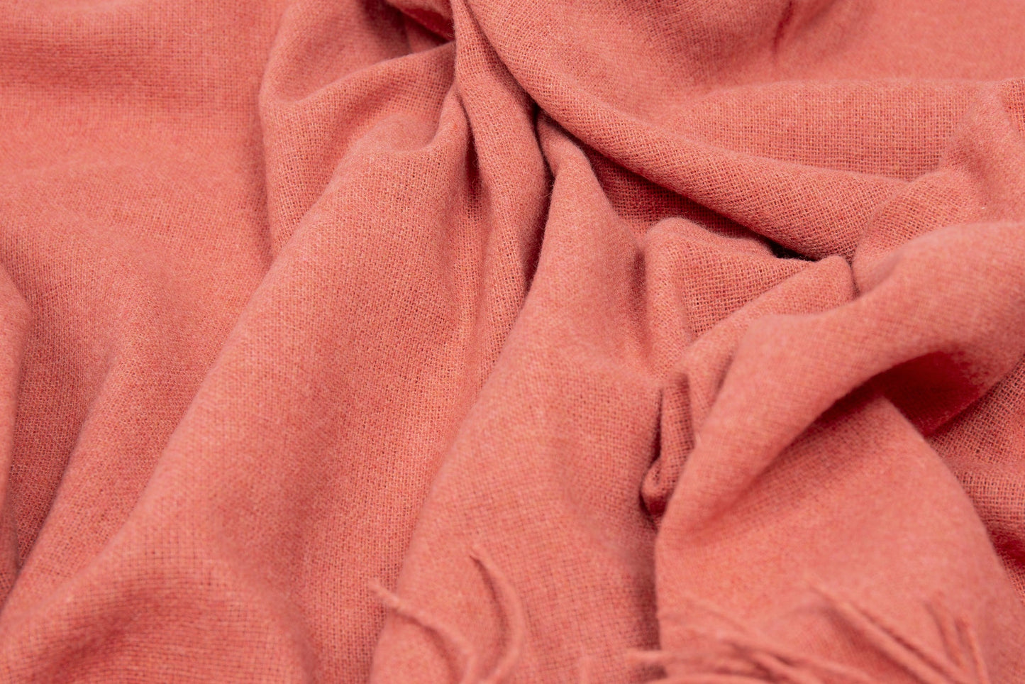 Paddington Throw - Fine Wool Blend - Peach - DecorHouse.com.au