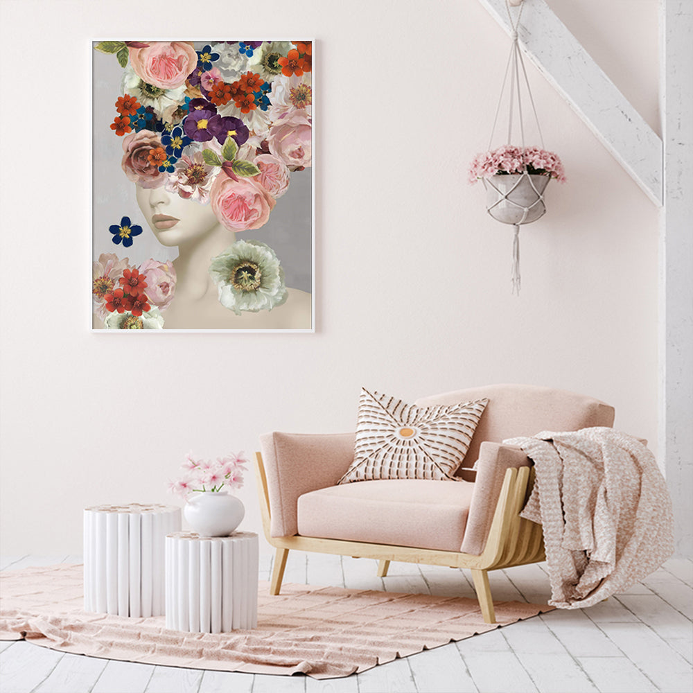 70cmx100cm Foolish in Love I White Frame Canvas Wall Art - DecorHouse.com.au