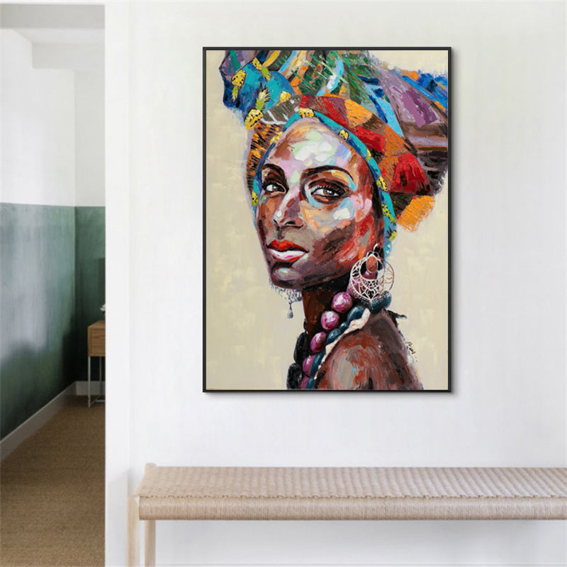 70cmx100cm African women 2 Sets Black Frame Canvas Wall Art - DecorHouse.com.au