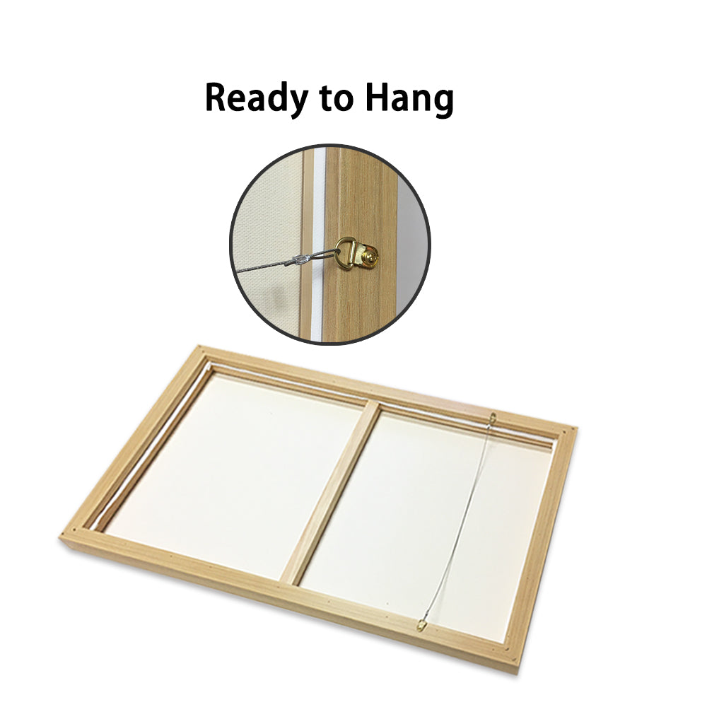 40cmx60cm Sage Green 3 Sets White Frame Canvas Wall Art - DecorHouse.com.au