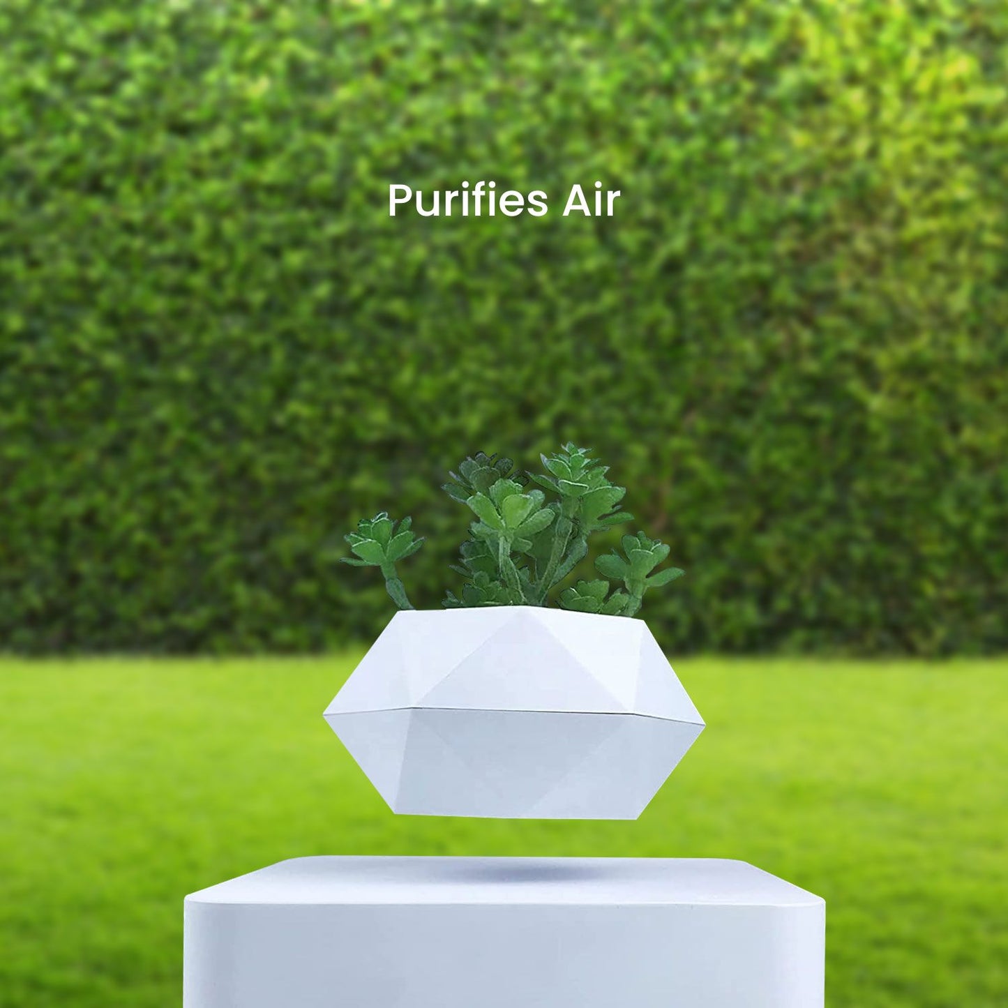 GOMINIMO Magnetic Levitating Plant Pot White GO-MLP-105-HCNT - DecorHouse.com.au