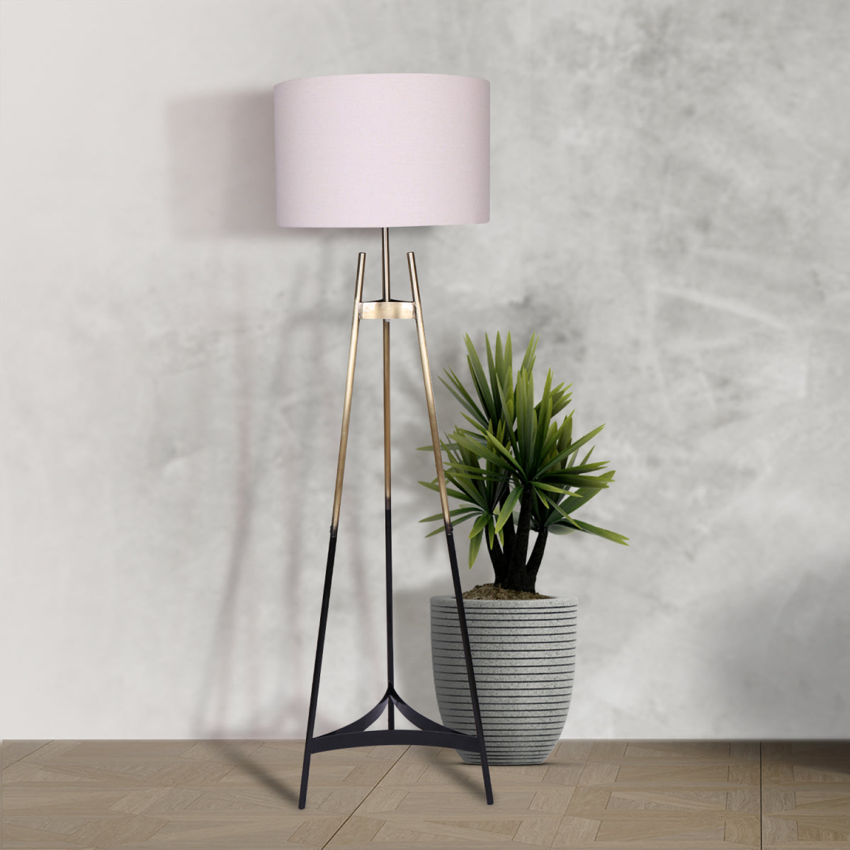 Sarantino Metal Tripod Electric Floor Lamp Gradient Finish - DecorHouse.com.au