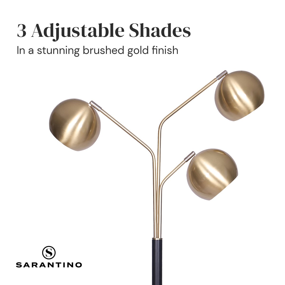 Sarantino Adjustable 3-Arm Arc Lamp - DecorHouse.com.au