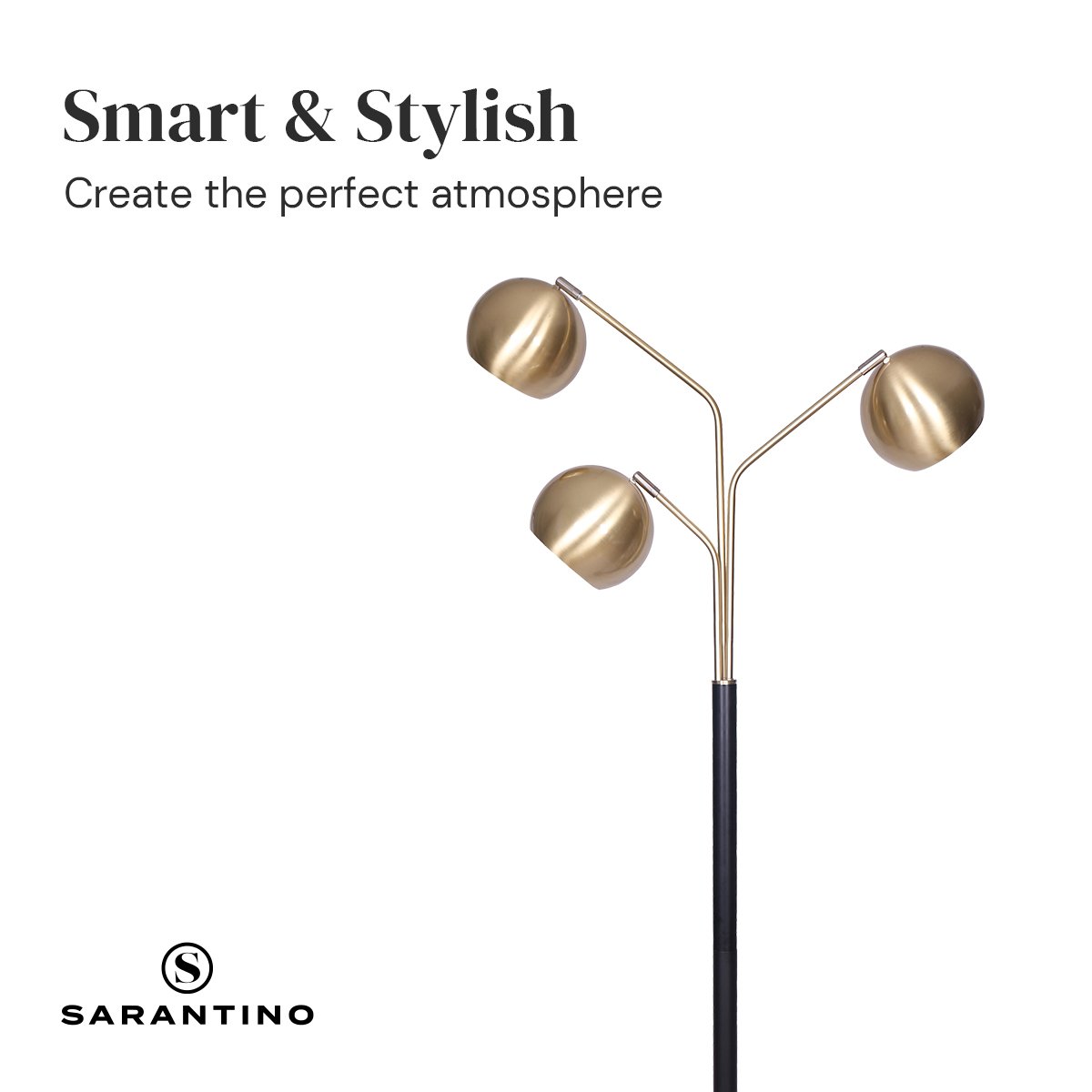 Sarantino Adjustable 3-Arm Arc Lamp - DecorHouse.com.au
