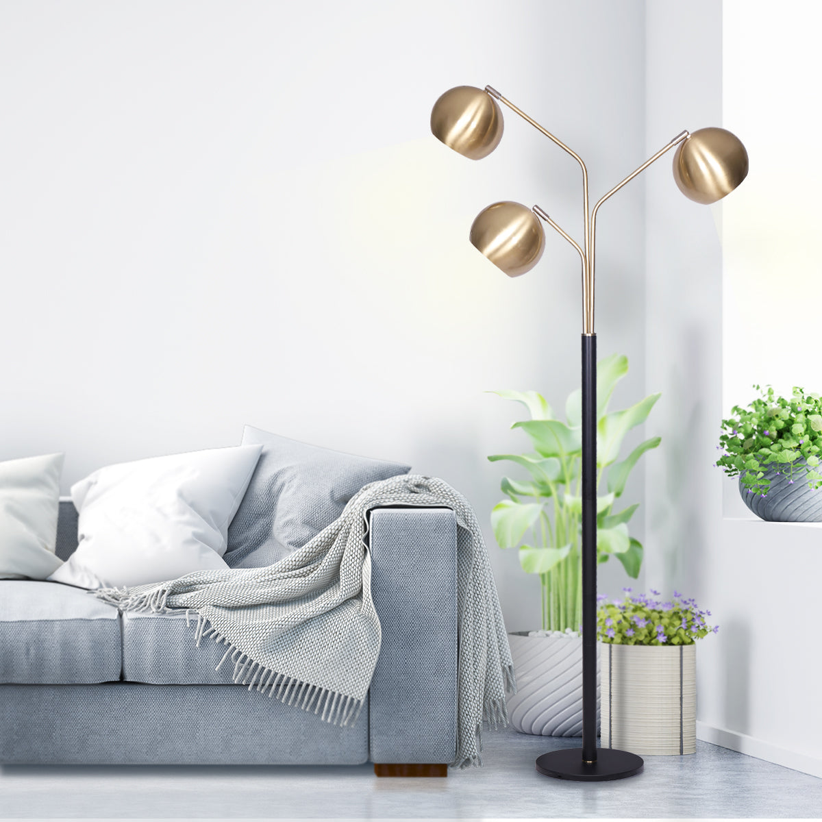 Sarantino Adjustable 3-Arm Arc Lamp - DecorHouse.com.au