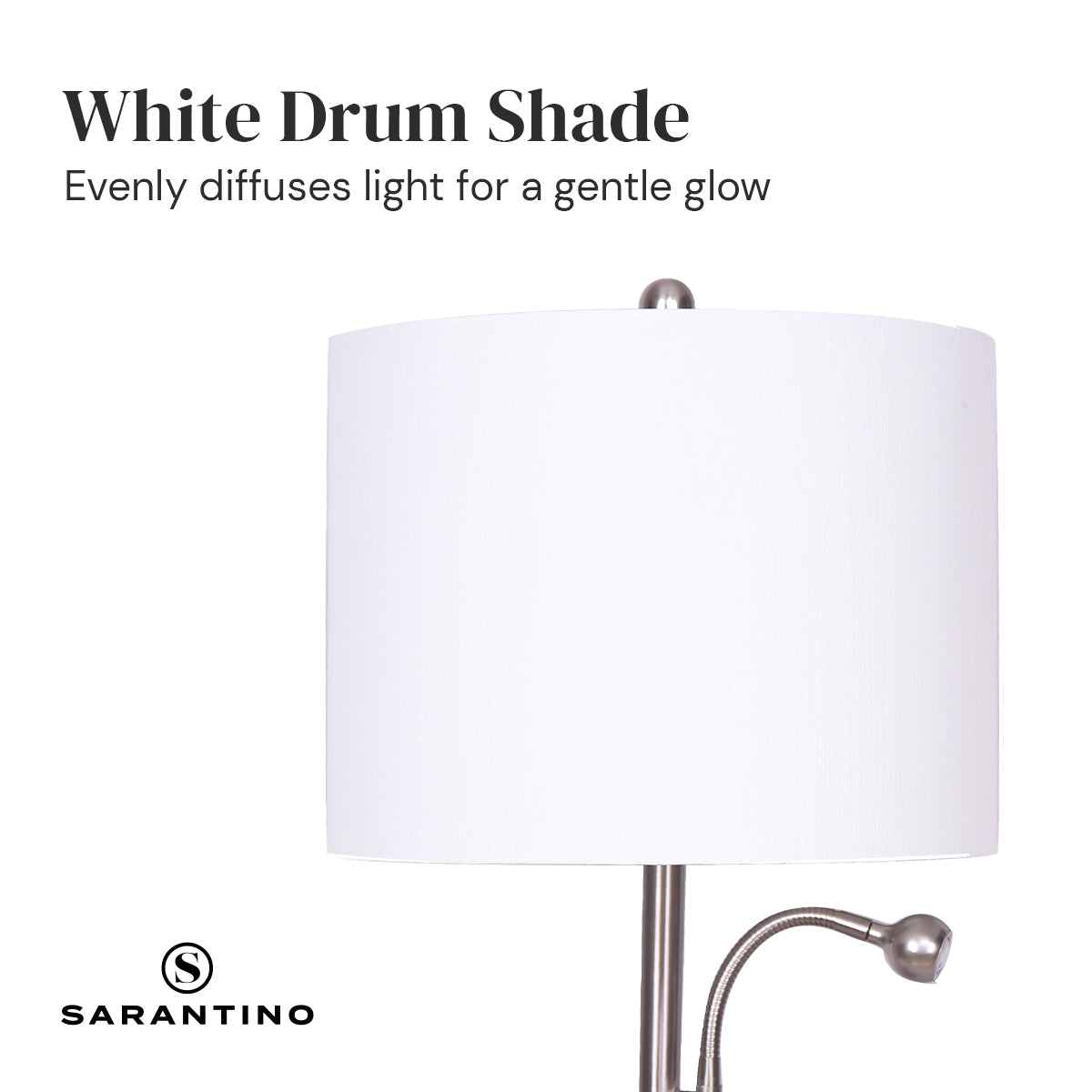 Sarantino 2-in-1 Table Lamp with LED Reading Light - DecorHouse.com.au