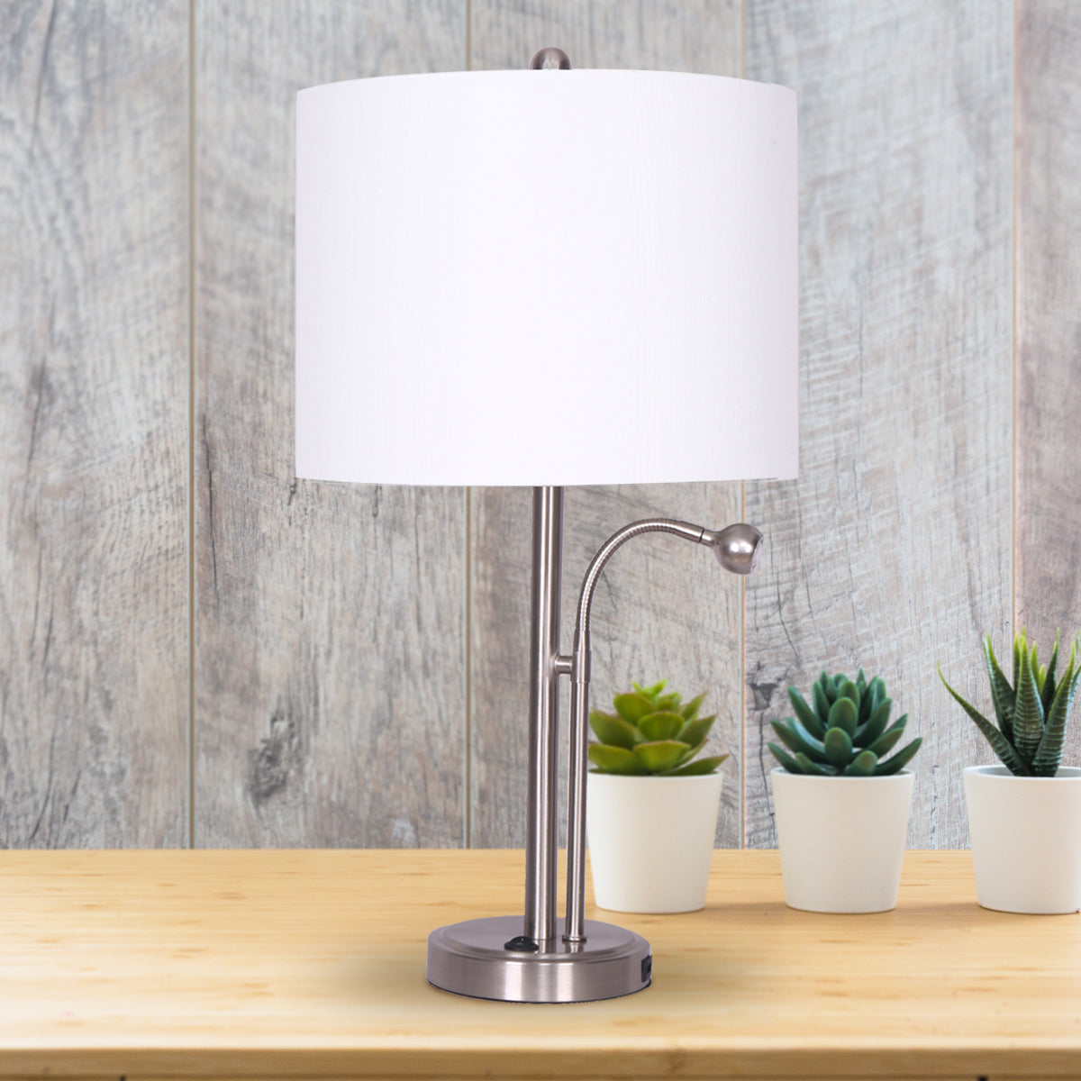 Sarantino 2-in-1 Table Lamp with LED Reading Light - DecorHouse.com.au