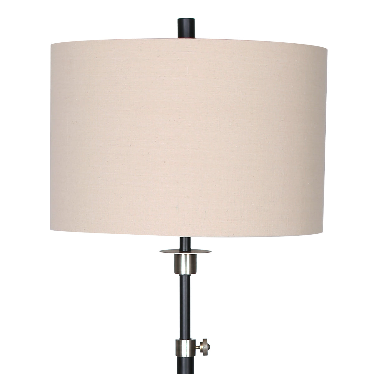 Sarantino Metal Floor Lamp with Cream Drum Shade - DecorHouse.com.au
