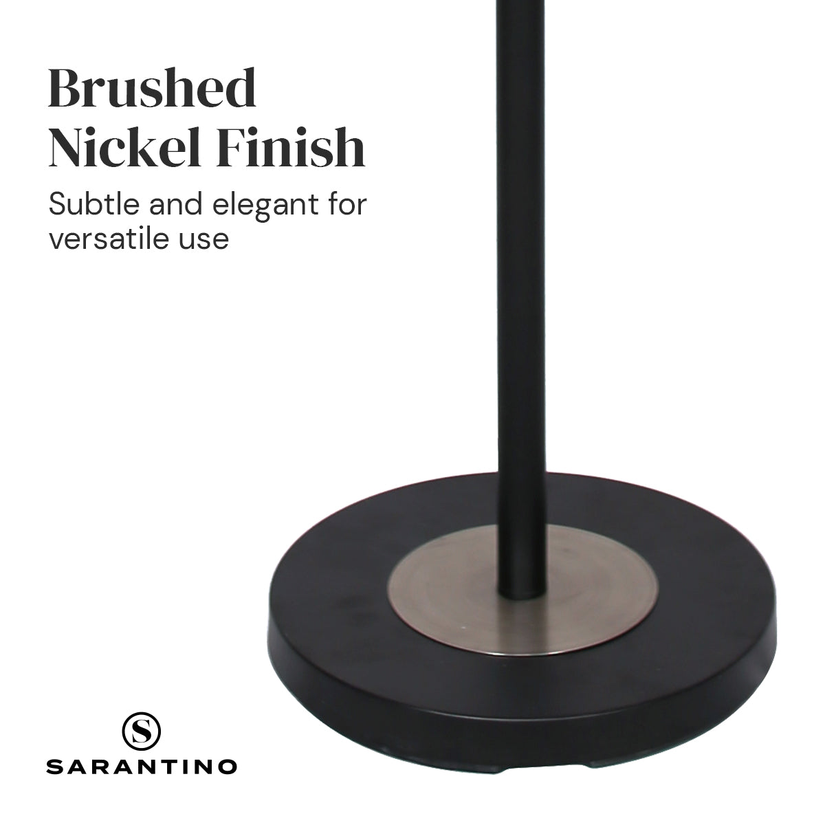 Sarantino Metal Floor Lamp with Cream Drum Shade - DecorHouse.com.au