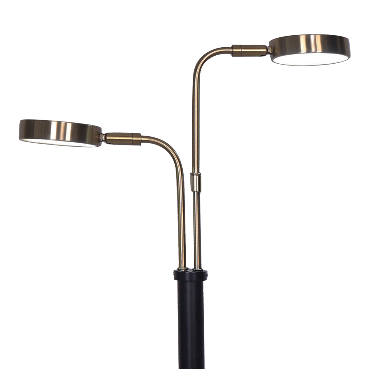 Sarantino LED Metal Table Lamp with 2 Lights Brushed Gold Black Finish - DecorHouse.com.au