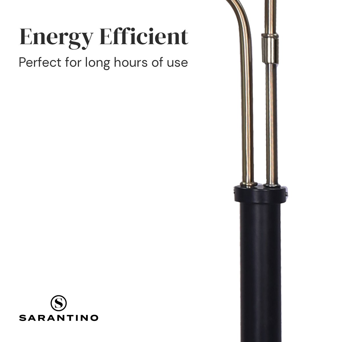 Sarantino LED Metal Table Lamp with 2 Lights Brushed Gold Black Finish - DecorHouse.com.au