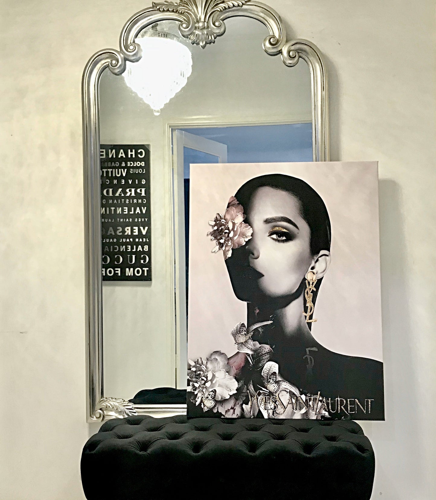 Interior Ave - Saint Fashion - 90cm x 60cm White Framed Artwork - DecorHouse.com.au