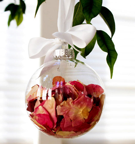 4 x Glass Bauble 6cm Diameter Round Clear with Silver Cap - table or tree centrepice personal memory theme craft gift - DecorHouse.com.au