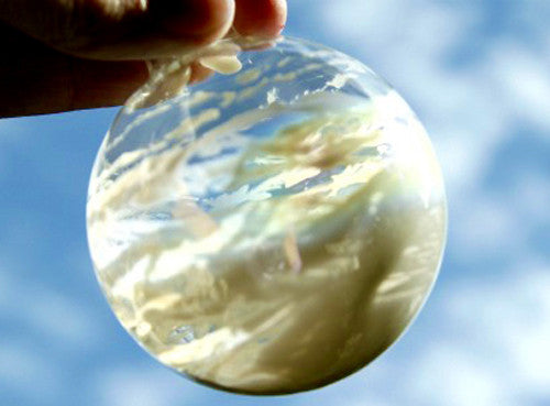 4 x Glass Bauble 6cm Diameter Round Clear with Silver Cap - table or tree centrepice personal memory theme craft gift - DecorHouse.com.au