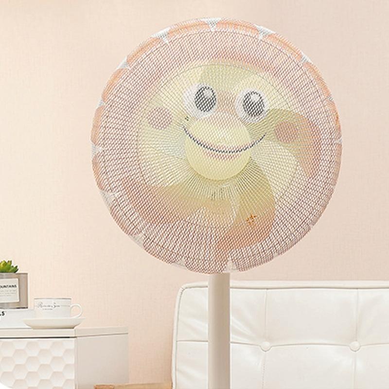 18-Inch Cartoon Children's Electric Fan Mesh Protection Net - Little Gray Wolf