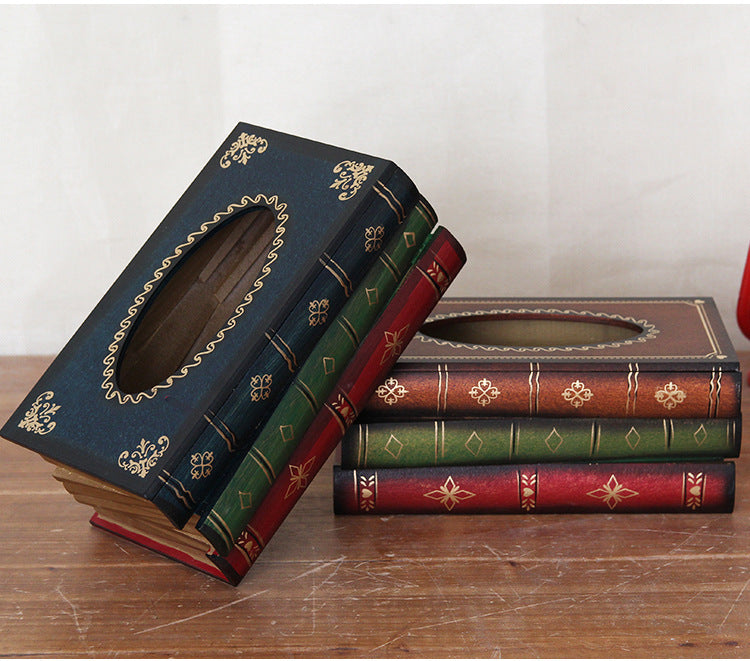 1 x Dark Blue Book Tissue box cover