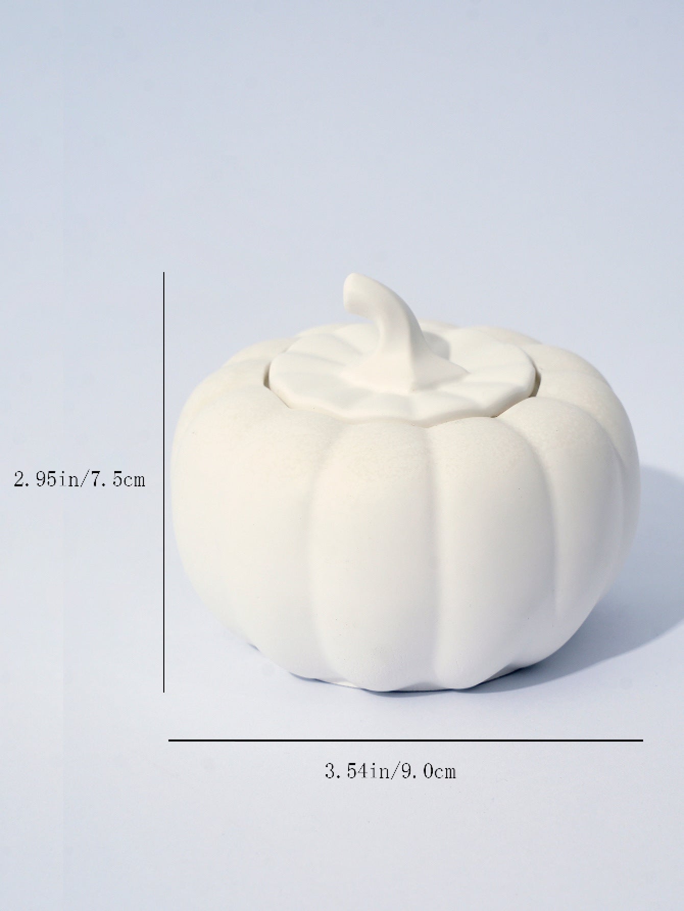 (Lime Basil Citrus)Ceramic Pumpkin Candle with Lid - Home Decor and Gift Ideas