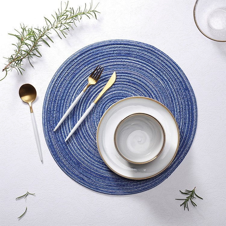 8 Pcs Coffee Woven Round Placemat - Non-Slip, Heat-Resistant Dining Table Mat, 30cm