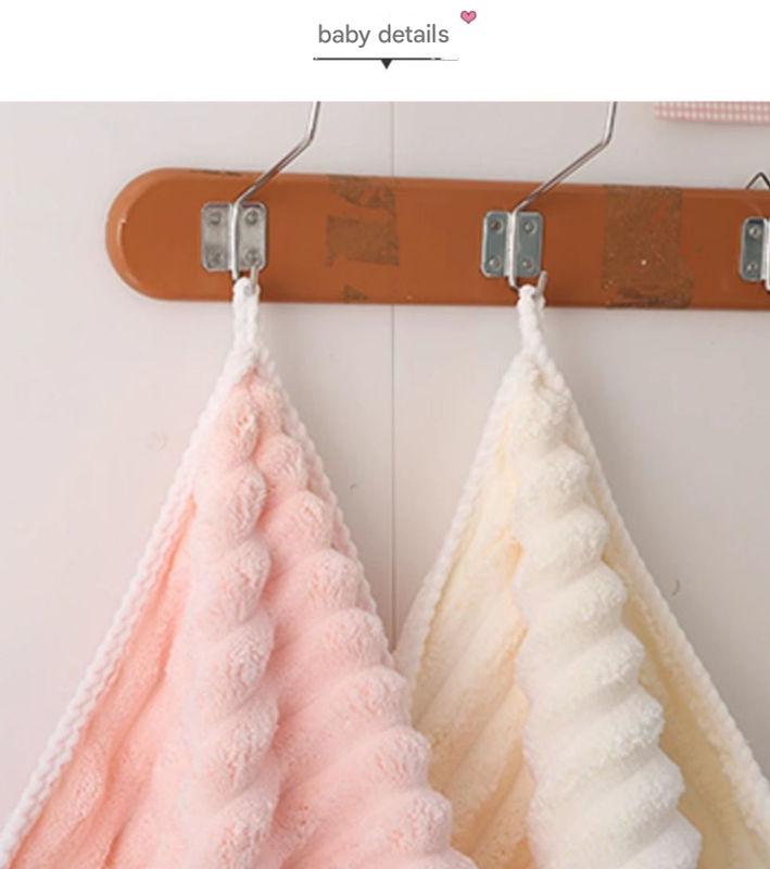 Blue Plush Ribbed Coral Fleece 3-Piece Towel Set - Ultra Soft & Absorbent Bath, Hand Towel and Hair Wrap