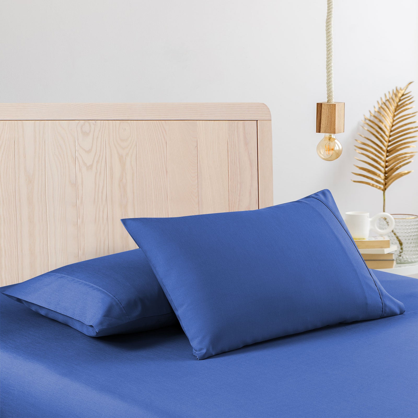 Casa Decor Bamboo Cooling  2000TC Sheet Set - King Single - Royal Blue