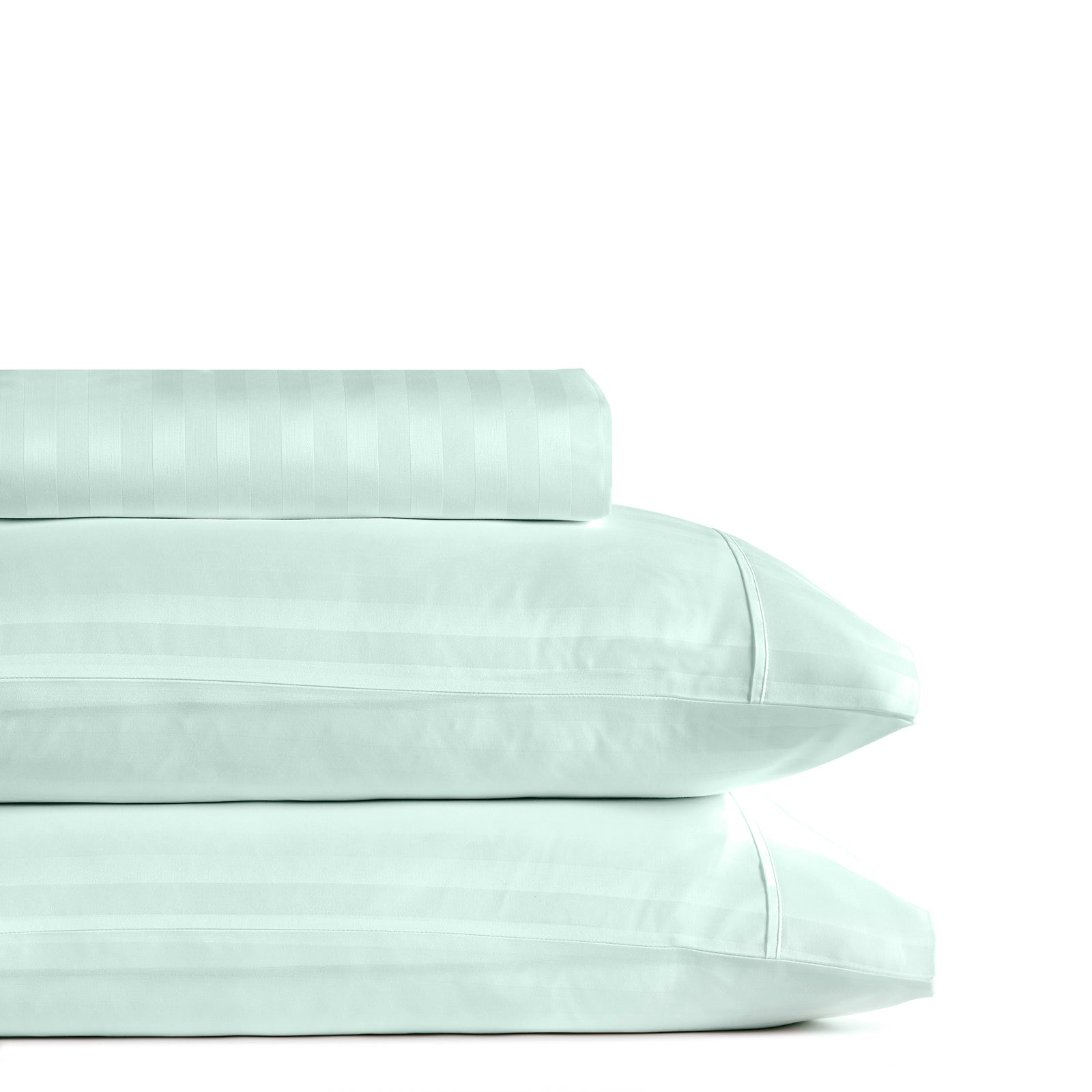 Royal Comfort 1200TC COTTON STRIPE -3PC FITTED COMBO SETS DOUBLE CHAMBRAY