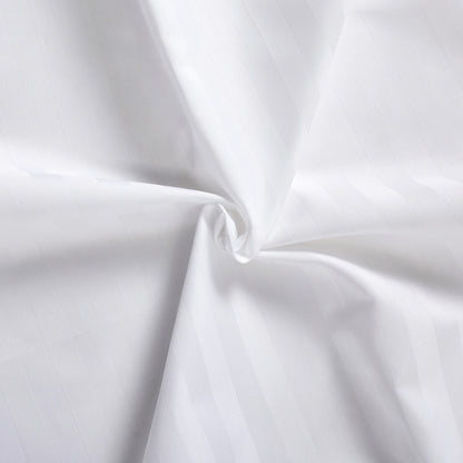 Royal Comfort 1200TC COTTON STRIPE -3PC FITTED COMBO SETS QUEEN WHITE