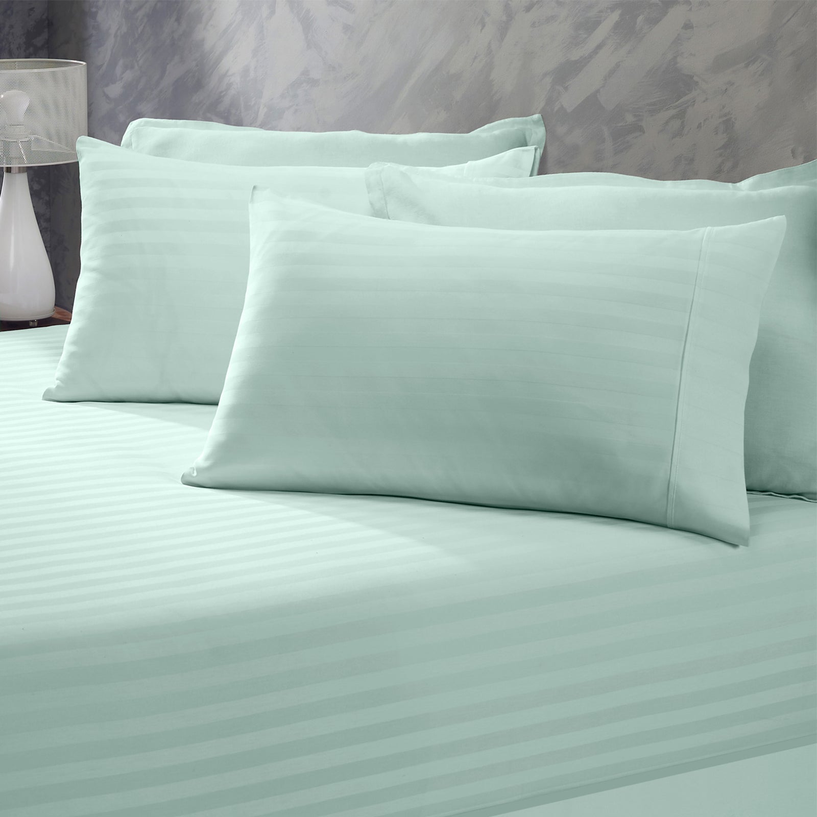 Royal Comfort 1200TC COTTON STRIPE -3PC FITTED COMBO SETS KING CHAMBRAY