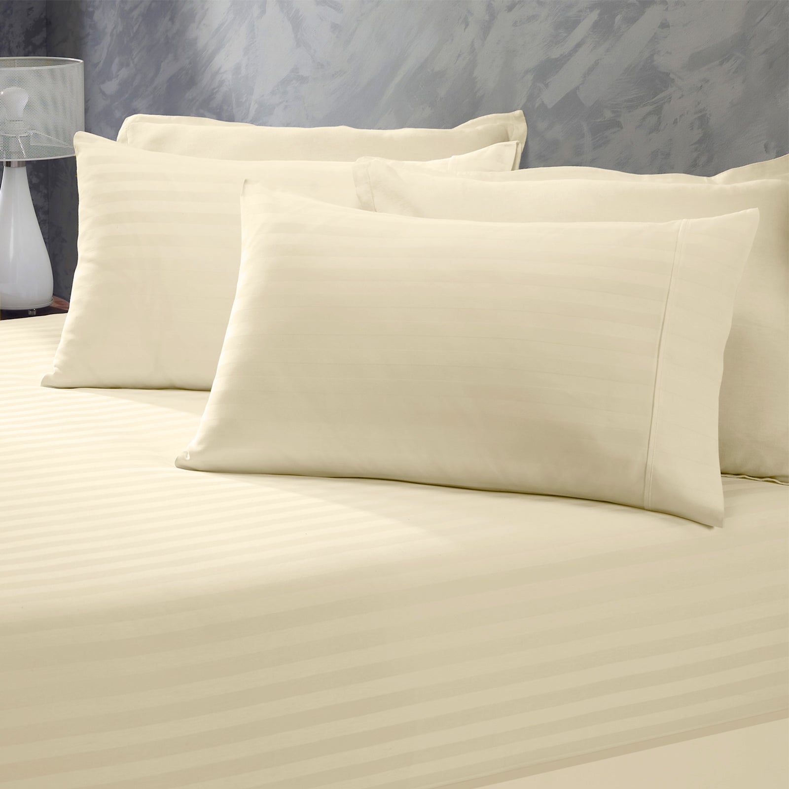 Royal Comfort 1200TC COTTON STRIPE -3PC FITTED COMBO SETS KING SAND