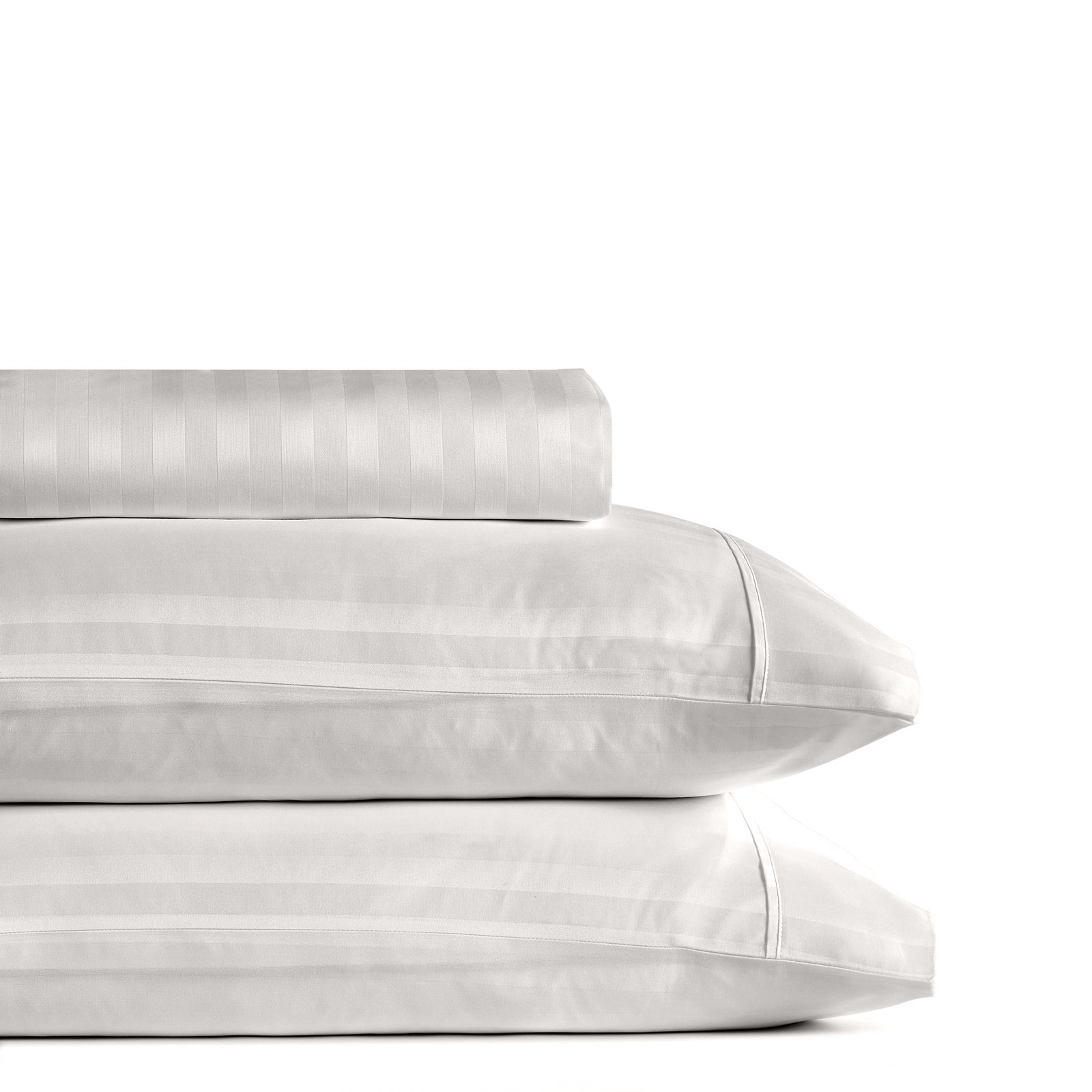 Royal Comfort 1200TC COTTON STRIPE -3PC FITTED COMBO SETS KING SILVER