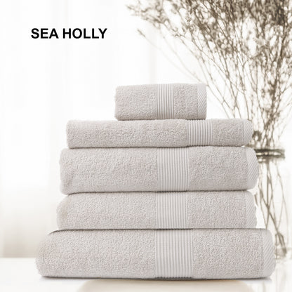Royal Comfort Cotton Bamboo Towel 5pc Set - Seaholly