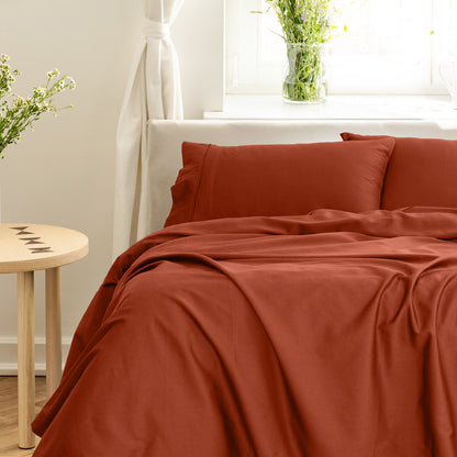Royal Comfort - Balmain 1000TC Bamboo cotton Sheet Sets (Queen) - Cinnamon