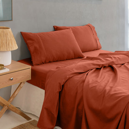 Royal Comfort - Balmain 1000TC Bamboo cotton Sheet Sets (King) - Cinnamon