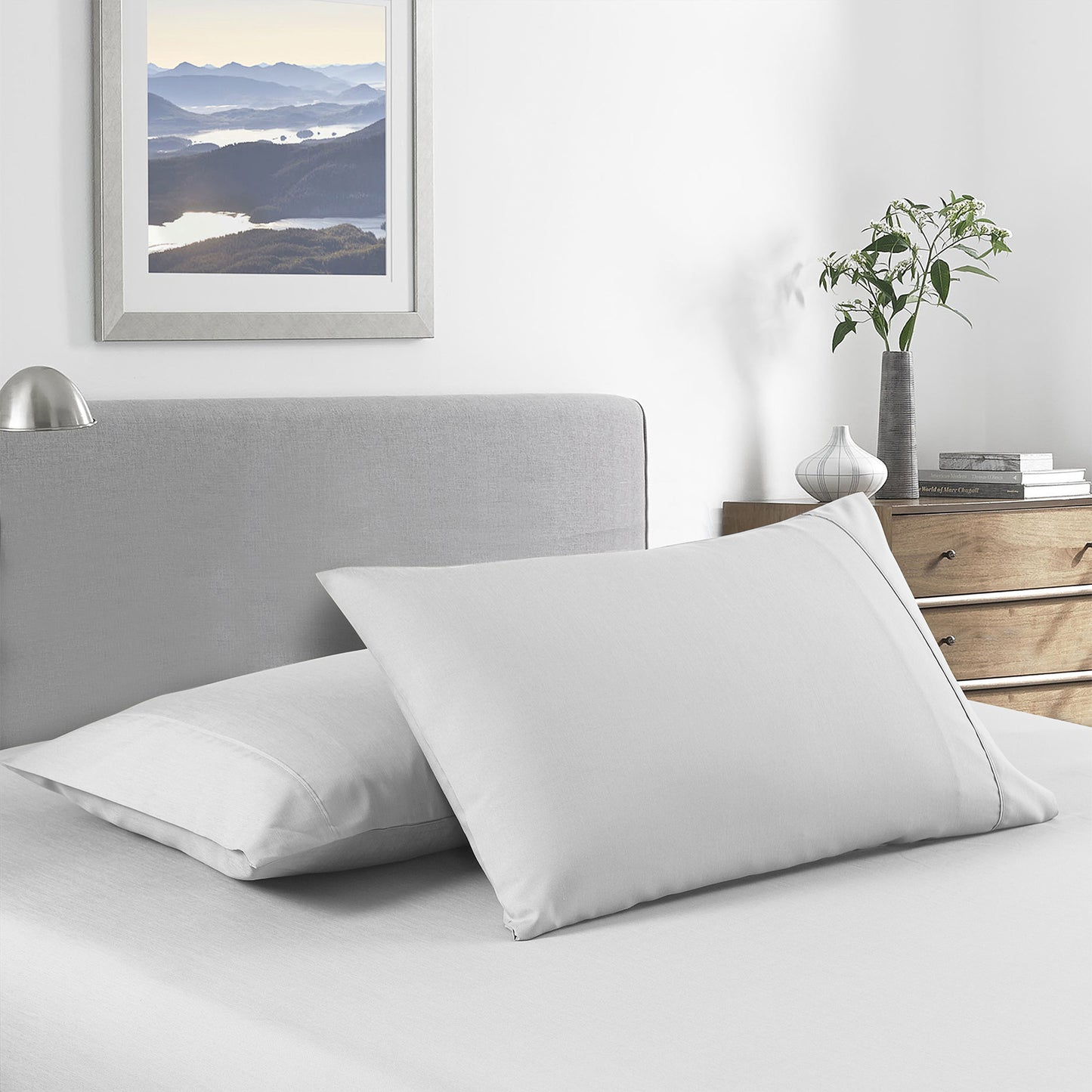 Royal Comfort Bamboo Cooling 2000TC Sheet Set Queen - Pearl Stone