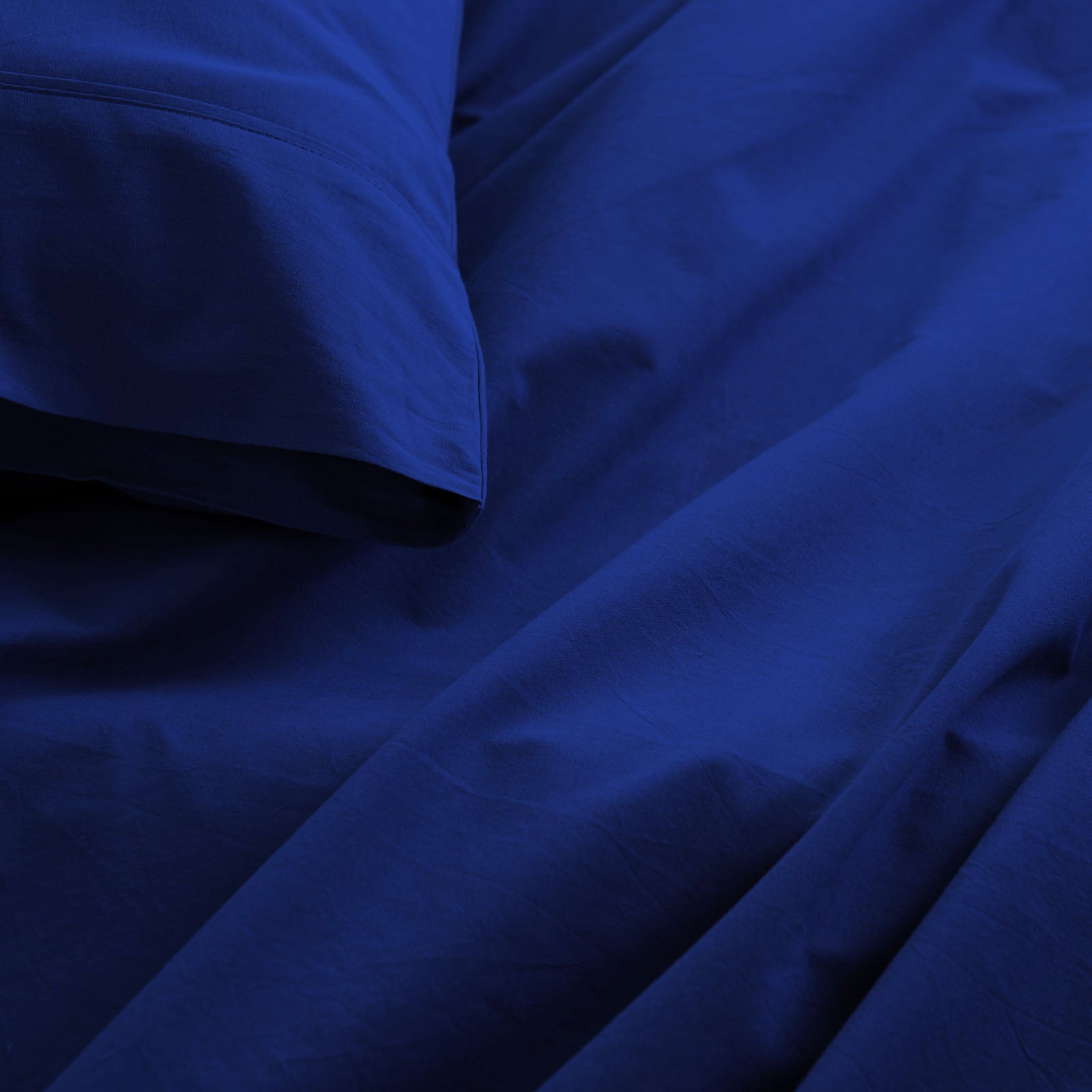 Royal Comfort Vintage Washed 100% Cotton Sheet Set Queen - Royal Blue