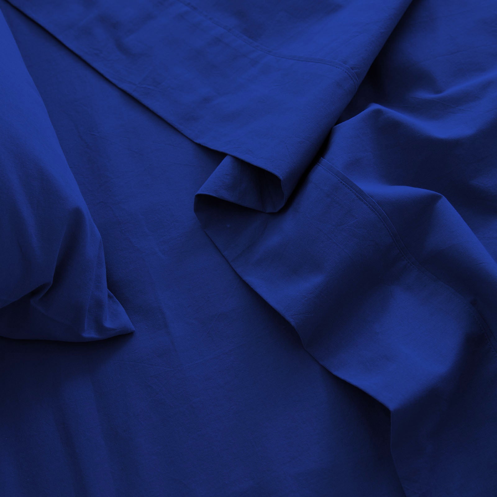 Royal Comfort Vintage Washed 100% Cotton Sheet Set Queen - Royal Blue