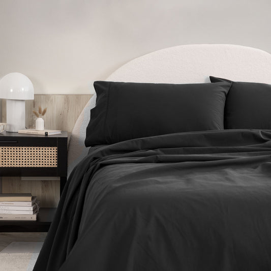 Royal Comfort Vintage Washed 100% Cotton Sheet Set King - Charcoal